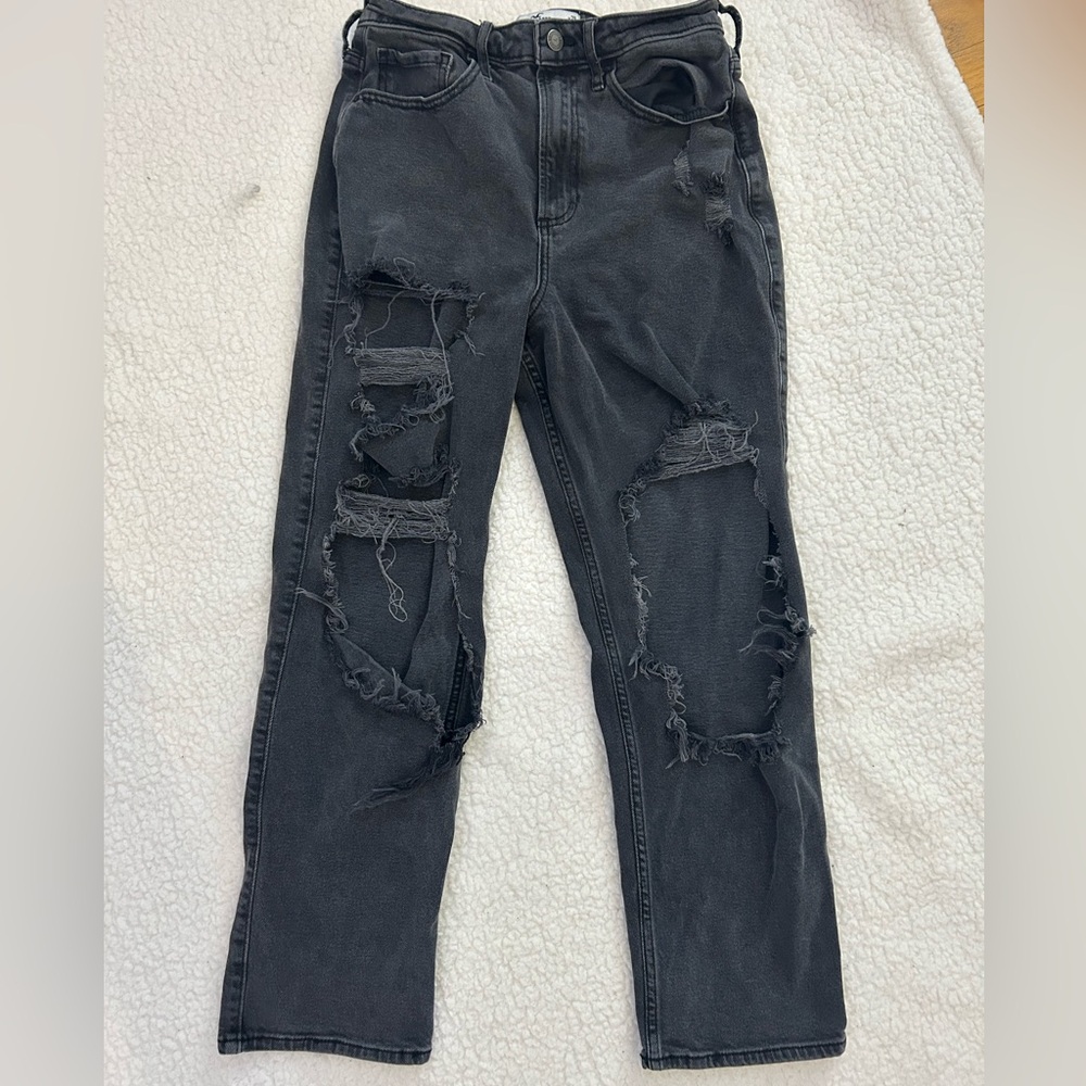 Hollister Ripped Straight Leg Jeans